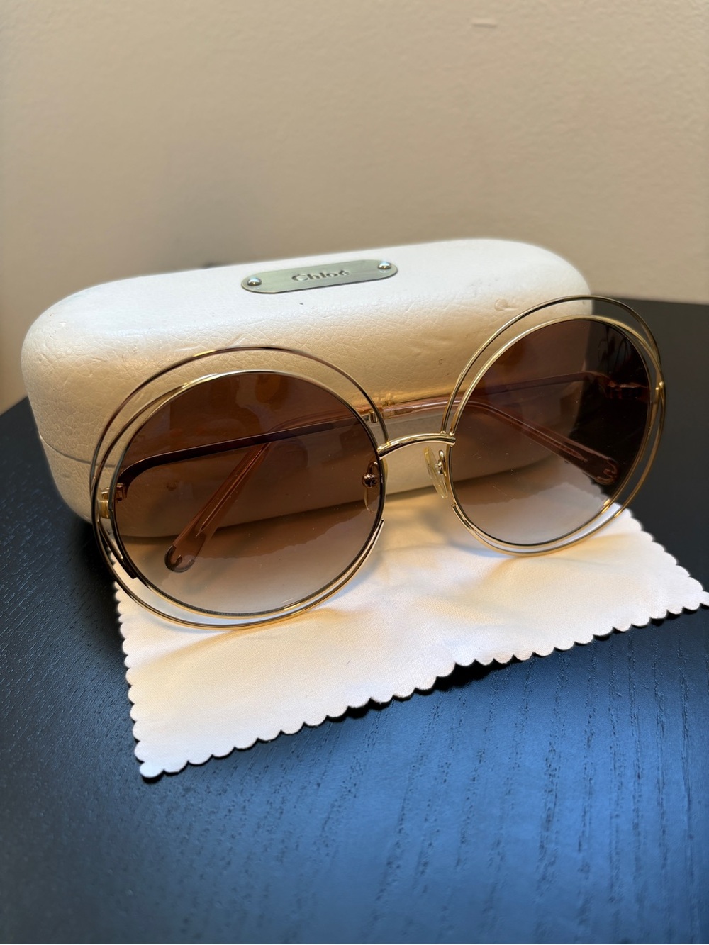 Chloe Gold Carolina Sunglasses